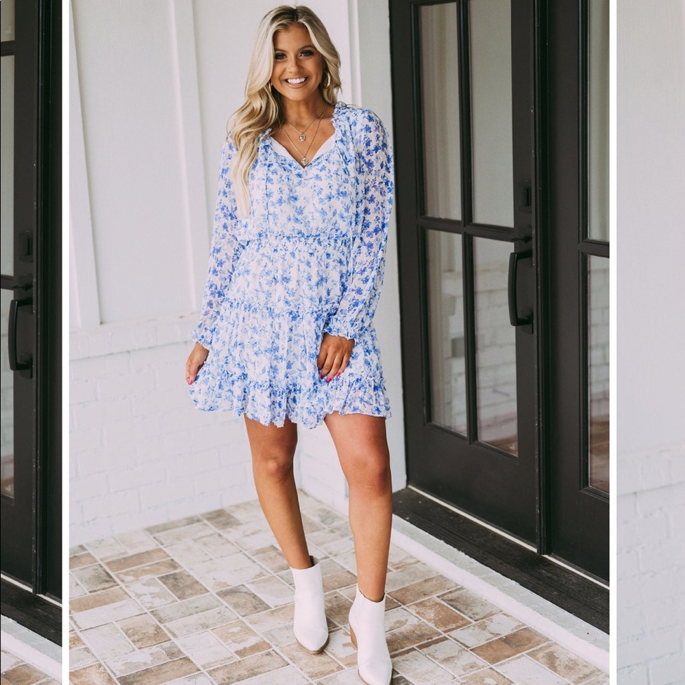Flower Field Ruffled Dress